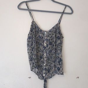 Blue floral tank